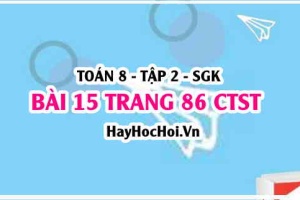 Bài 15 trang 86 Toán 8 Tập 2 Chân trời sáng tạo